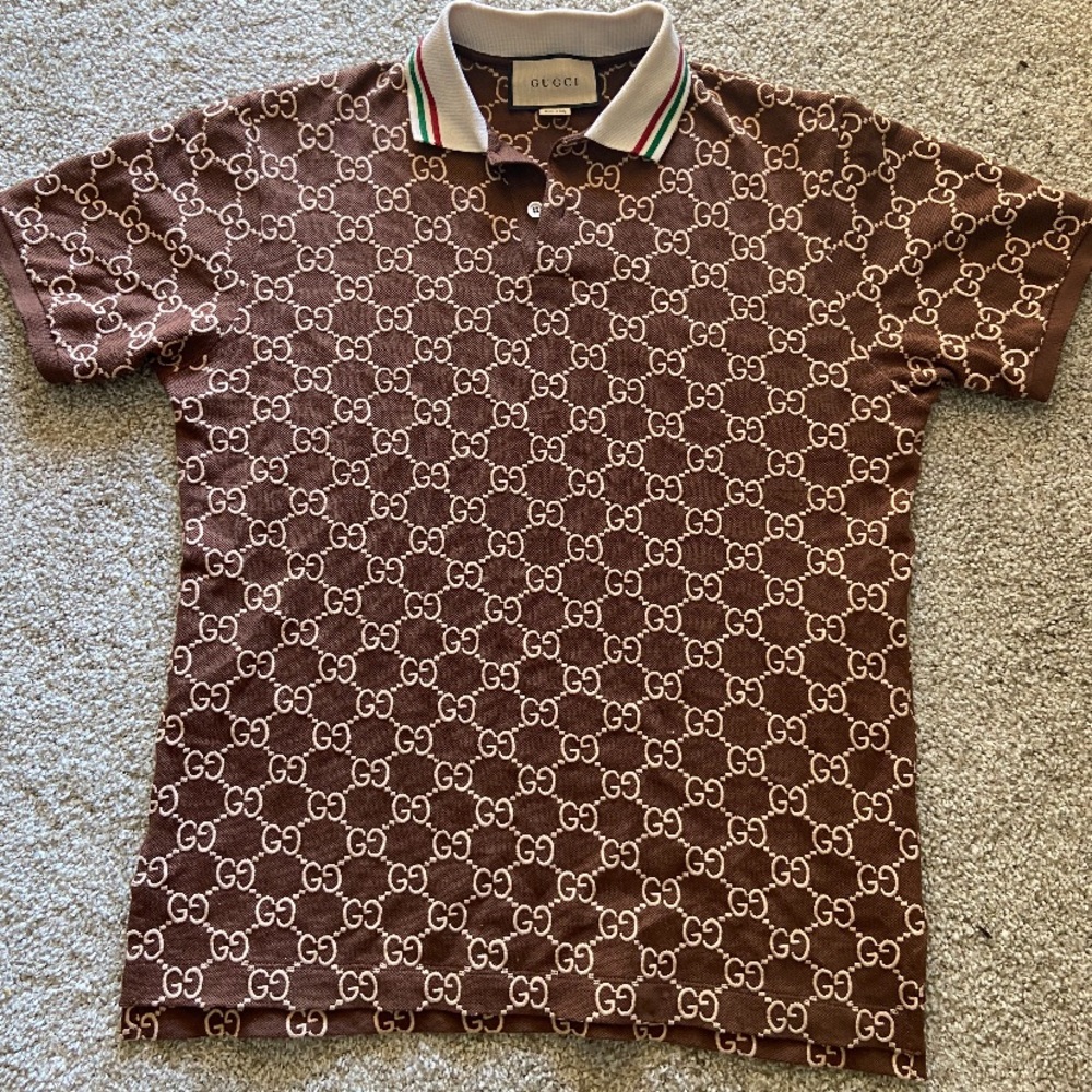 Mens Gucci logo Gucci shirt 100% real